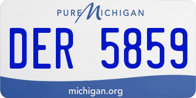 MI license plate DER5859