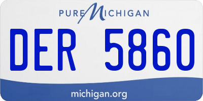 MI license plate DER5860