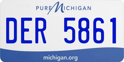 MI license plate DER5861