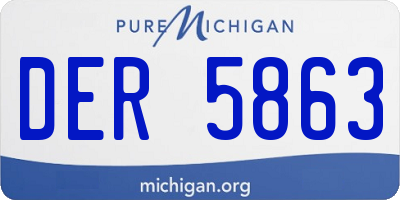 MI license plate DER5863