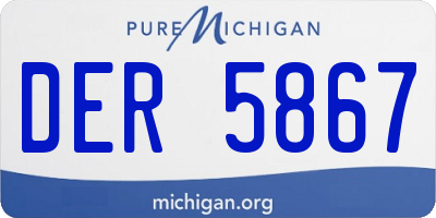 MI license plate DER5867