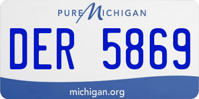 MI license plate DER5869