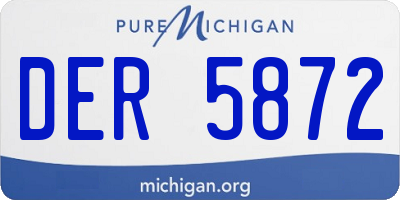 MI license plate DER5872