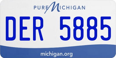 MI license plate DER5885