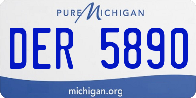 MI license plate DER5890