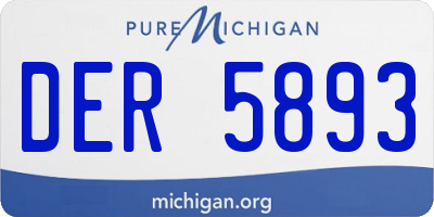 MI license plate DER5893