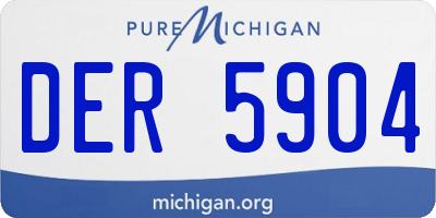 MI license plate DER5904