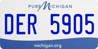 MI license plate DER5905