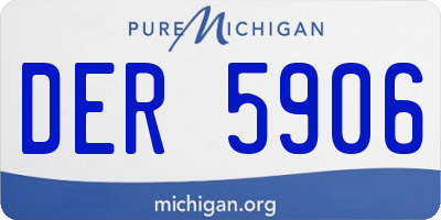 MI license plate DER5906