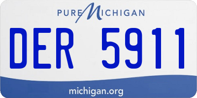 MI license plate DER5911