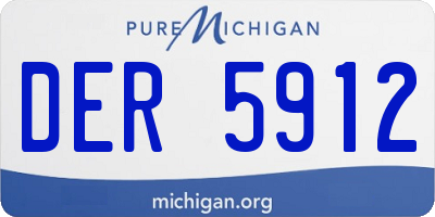 MI license plate DER5912