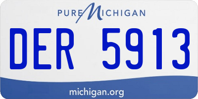 MI license plate DER5913