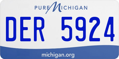 MI license plate DER5924