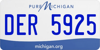 MI license plate DER5925