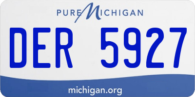 MI license plate DER5927