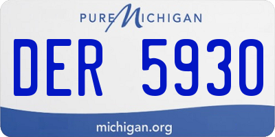 MI license plate DER5930
