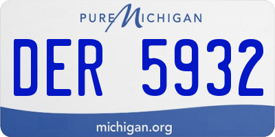 MI license plate DER5932