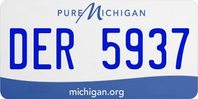 MI license plate DER5937