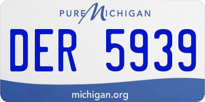 MI license plate DER5939
