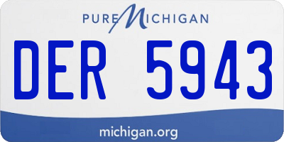 MI license plate DER5943