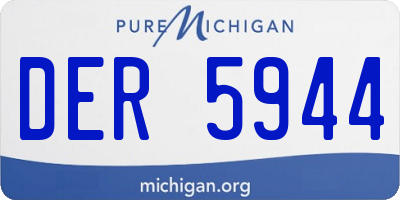 MI license plate DER5944