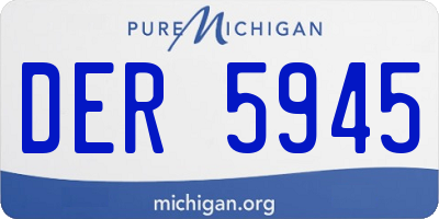 MI license plate DER5945