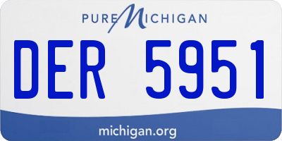 MI license plate DER5951