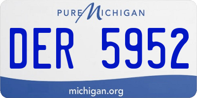MI license plate DER5952
