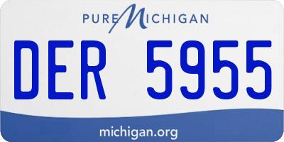 MI license plate DER5955