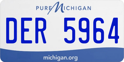 MI license plate DER5964