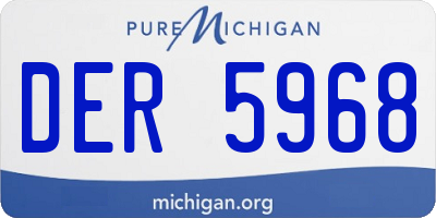 MI license plate DER5968