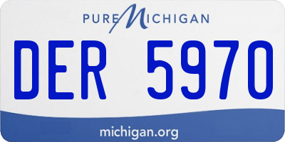 MI license plate DER5970