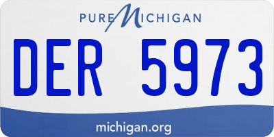MI license plate DER5973