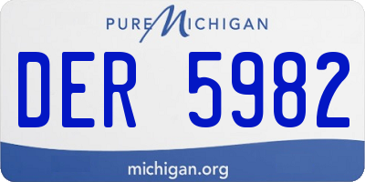 MI license plate DER5982