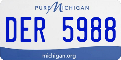 MI license plate DER5988