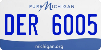 MI license plate DER6005