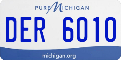 MI license plate DER6010