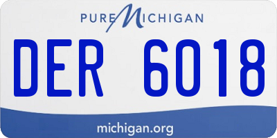 MI license plate DER6018