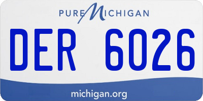 MI license plate DER6026