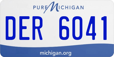 MI license plate DER6041