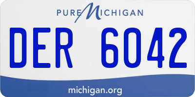 MI license plate DER6042