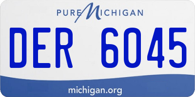 MI license plate DER6045