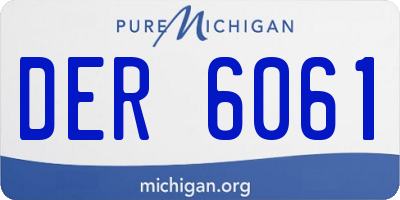 MI license plate DER6061