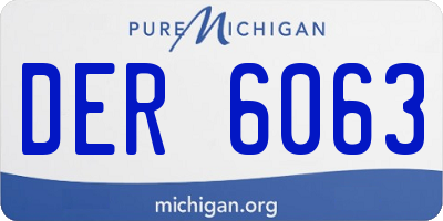 MI license plate DER6063
