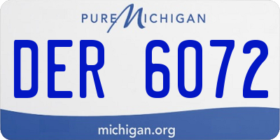 MI license plate DER6072