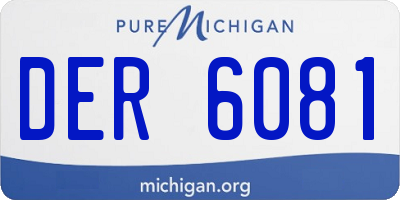 MI license plate DER6081