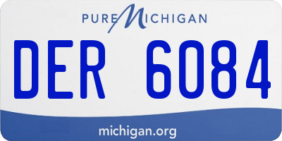 MI license plate DER6084