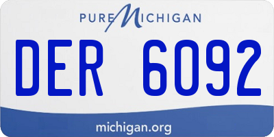MI license plate DER6092