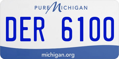 MI license plate DER6100