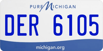 MI license plate DER6105